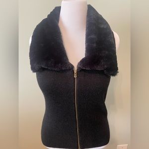 GAP Sweater Vest with Fur Accent (NEW w/Tag)